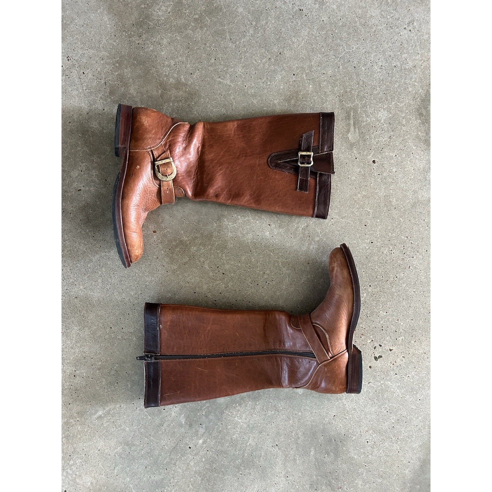 Vintage Custom Leather Riding Boots Size 36 Us 555